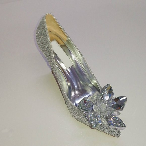 NWT Sparkling Bling Swarovski Crystal Rhinestone Cinderella Wedding Shoe… - Picture 5 of 7
